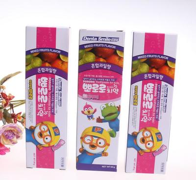【进口日用品批发 韩国 Pororo混合水果味儿童牙膏 90】价格_厂家_图片 -